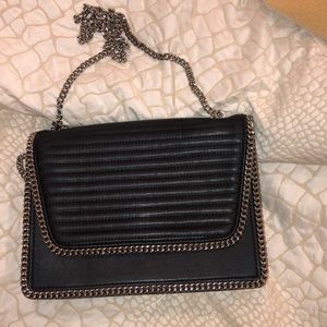 Zara Black Bag Silver Hardware